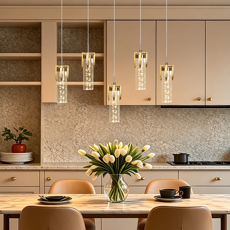 5-Light Modern LED Kitchen Island Pendant Light