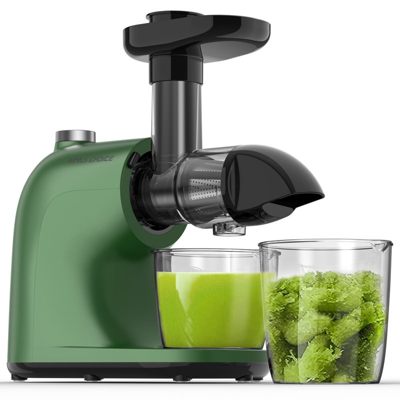 Presse-agrumes à presser à froid 150 W pour fruits et légumes, système anti-colmatage, facile à nettoyer, vert