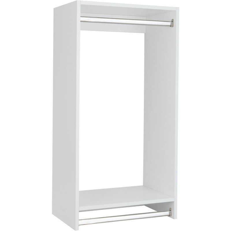 Modular Closets Double Hanging Unit for Walk-in Closet System, 46" H x 22.5" W x 14" D