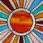 14.5"H Sunburst Colorful Stained Glass Window Panel