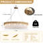 Lustre rond en verre doré 31,5 po 12 lumières (ampoules incluses)
