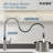 MASO Touchless Kitchen Faucet with Pull-Down Sprayer, Fahrenheit Temperature Display, 3 Spray Modes, 360° Swivel, Commercial Modern Faucet for RV, Farmhouse, Camper, Laundry & Bar, Polished Chrome-125898335