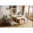 DFW Folding Dining Table, Versatile Dinner Table with 2 Wheels and 2 Storage Racks, Space-Saving and Functional Pear Wood Design