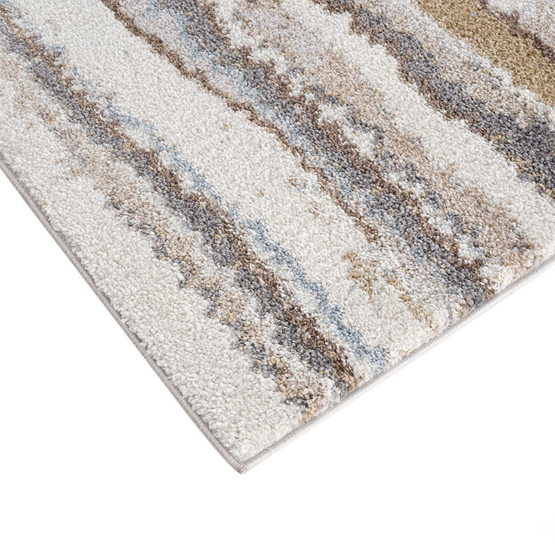 Tapis tissé à rayures abstraites Watercolor