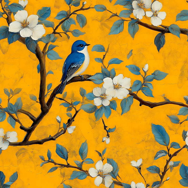 Rouleau de papier peint à peler et coller Golden Chinoiserie