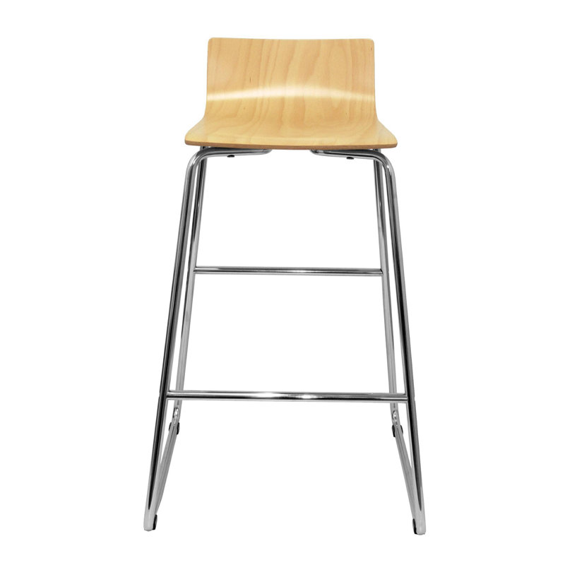 Roye Counter Stool with Metal Frame, Beech