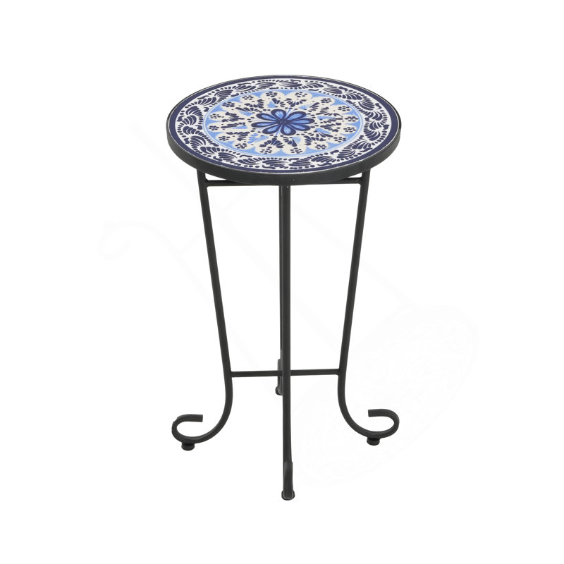 Patio Side Table, Black;Blue, Black;Blue, Black;Blue