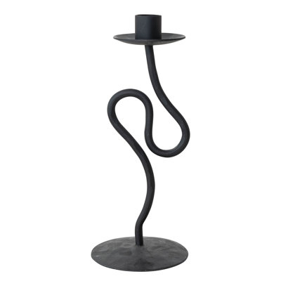 Tall Metal Abstract Shaped Taper Candle Holder