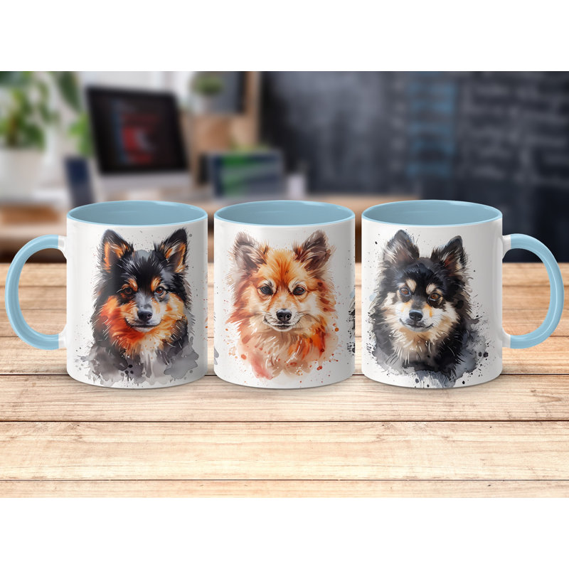Watercolor Gordon Setter Design 11oz Coffee Mug, 3, Light Blue