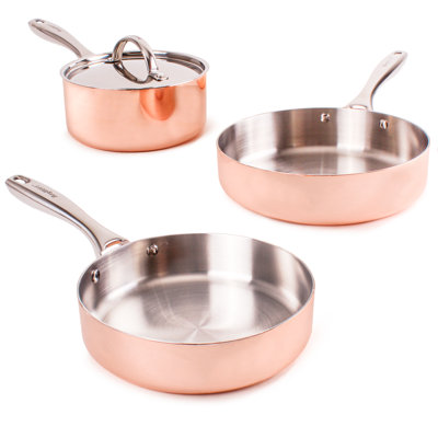 BergHOFF Copper Tri-Ply 5Pc Starter Set, Polished