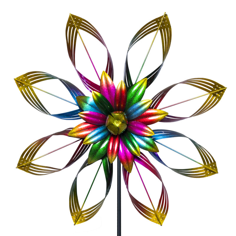 Mediapolis Metal Abstract Windmill, Silver