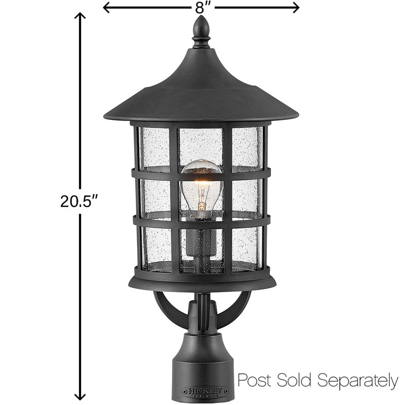 Freeport Outdoor 1-Light Lantern Head, Textured Black