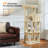Plush 57.8-Inch Cat Tower Beige-752478854