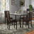 5-Piece Dininng Room Table Set with 4 Uphosltered Dining Chairs, Faux Marble Table Top and Robust Metal Frame Dining Table Set of 5, Space-Saving Design Dinette Set for Home Furniture Kitchen Restaurant-912154684-924555524