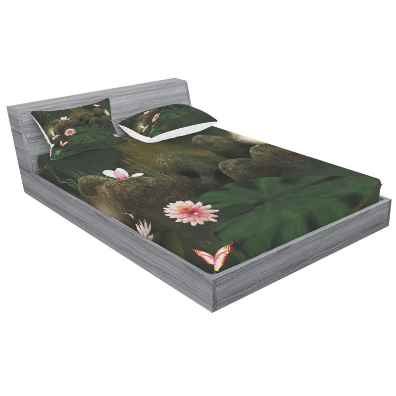 Microfiber Sheet Set, Queen Sheet Set with Fitted Sheet