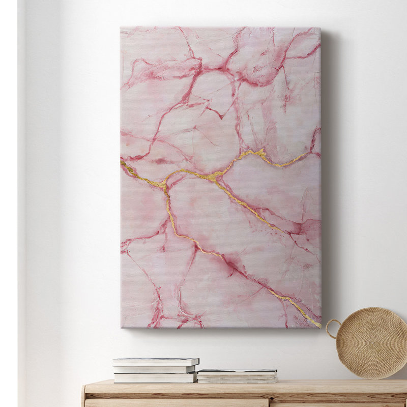 Rose Marble II - impression sur toile tendue, H 12 po x l 8 po x P 1,5 po