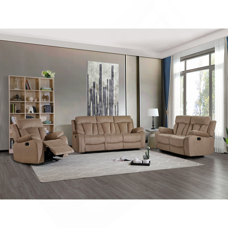 Global United Reclining Transitional Microfiber Fabric Chair