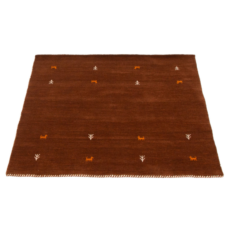 Kashkuli Gabbeh Brown Rug 3'11" x 3'11"