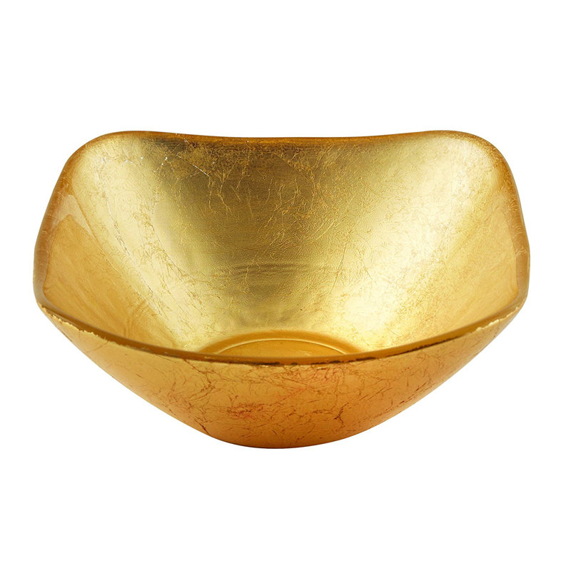 Ebern Designs Verlie Glass Serving Bowl, 3.5" H x 9.5" W x 9.5" D