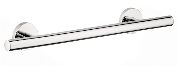 E & S Accessories Wall Mounted Towel Bar, Chrome, 24"