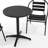 Moraal Round Aluminum Indoor-Outdoor Table Set with 2 Slat Back Chairs-728214426-795904945