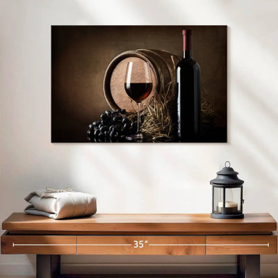 Yarlin Grapes And Wine Barrel