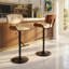Aliane Swivel Upholstered Adjustable Height Counter Stool with Metal Frame-1341354896