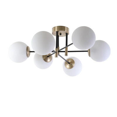 Witsham Modern Glam Chandelier, 25.6 in Diameter x 13.8 in Height, 100% Metal Construction, E27 Socket (Max 40W), Elegant White Finish with Oven Dried Paint & Tumbled Coating | Perfect for Scandinavian Home Décor