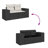 Vidaxl Garden Sofa Set Black