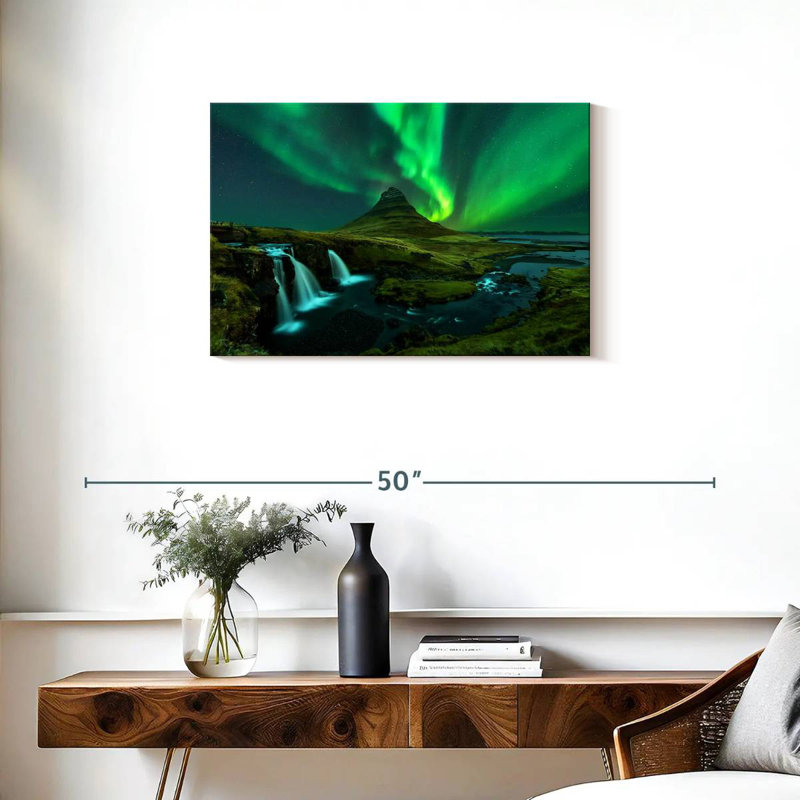 Alvord Kirkjufellsfoss Northern Lights, H 20 po x l 30 po