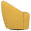 Fauteuil pivotant rembourré jaune moutarde-1619122409