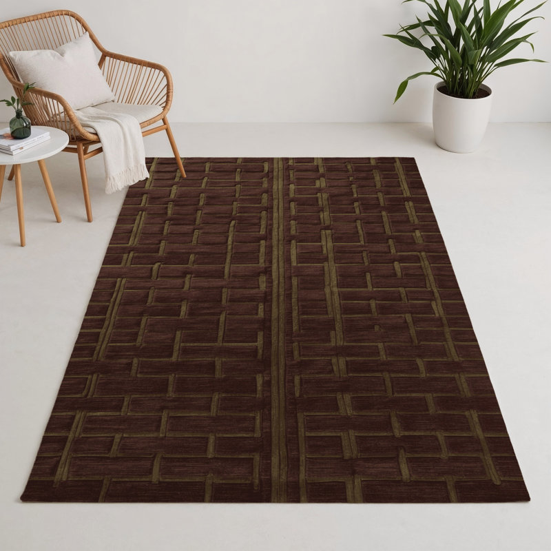 Tapis noir intérieur et extérieur Trellis, Rectangulaire 3 pi x 5 pi