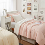 Double Brushed Microfiber Reversible Twin XL Comforter Set