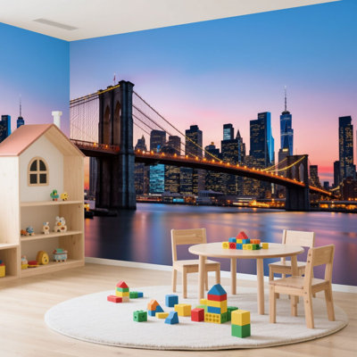 Wall Mural Peel and Stick Wallpaper Lower skyline Self-Adhesive Removable Contact Paper Wall Decor for Living Room Bedroom 100"H x 144"W