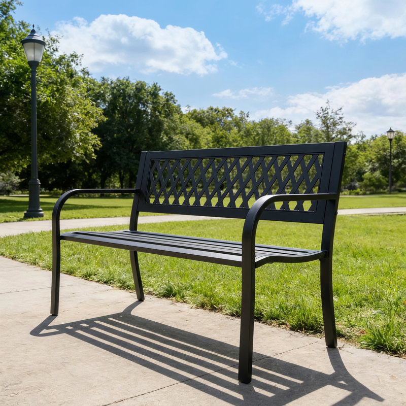 Banc de patio extérieur en métal Teresa