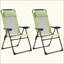 Ensemble de 2 chaises de patio pliantes, chaise longue d'extérieur à dossier réglable, chaise de camping avec appui-tête amovible pour le jardin, la cour et la pelouse-1045725953