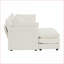 Canapé modulaire 2 places modulaire avec repose-pieds pour petits espaces | Chenille blanche neige