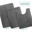 Aighan 3 Piece Ultra Soft and Absorbent Memory Foam Bath Rug Set with Non-Slip Backing-1831797543