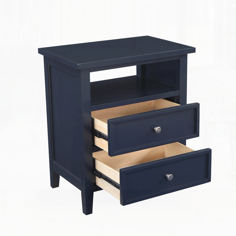 Table de chevet moderne pour chambre à coucher, Bleu très foncé