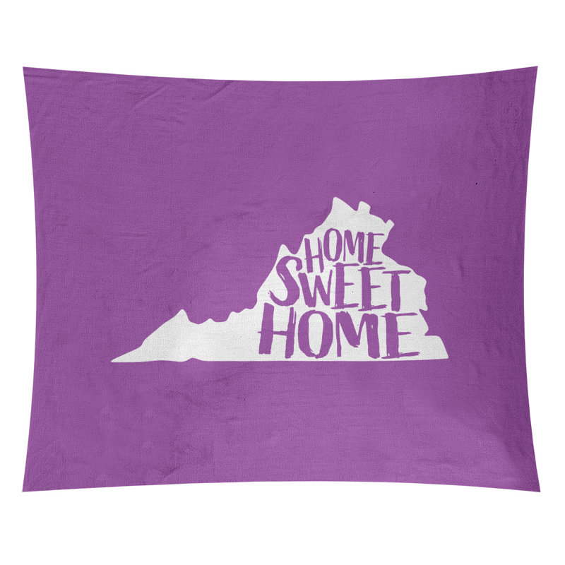 Tapisserie «Home Sweet Virginia», H 27,5 po x l 37,5 po, Violet