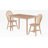 Damya 2 - Person Solid Wood Top Four Leg Dining Set