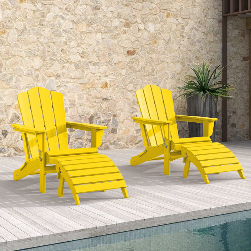 Repose-pieds Wolir Classic Adirondack, Jaune