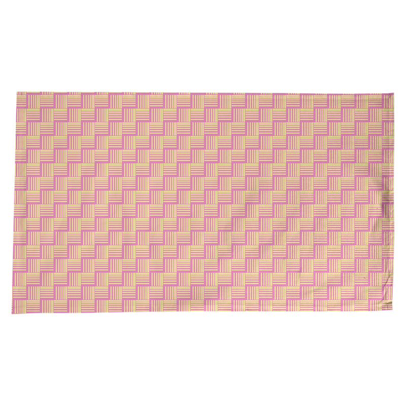 Rayures nattes classiques Nappe, Rose/jaune