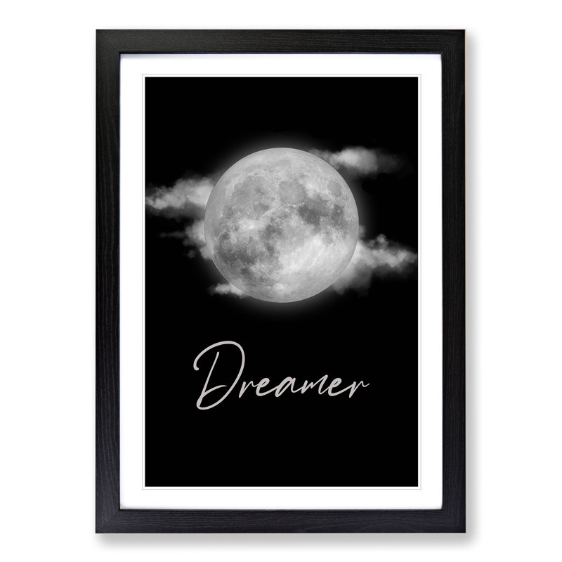 Dreamer V2 - Picture Frame Graphic Art, Black, 36cm H x 27cm W x 2cm D