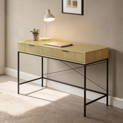 Steel Frame 2 Drawer Computer Desk
