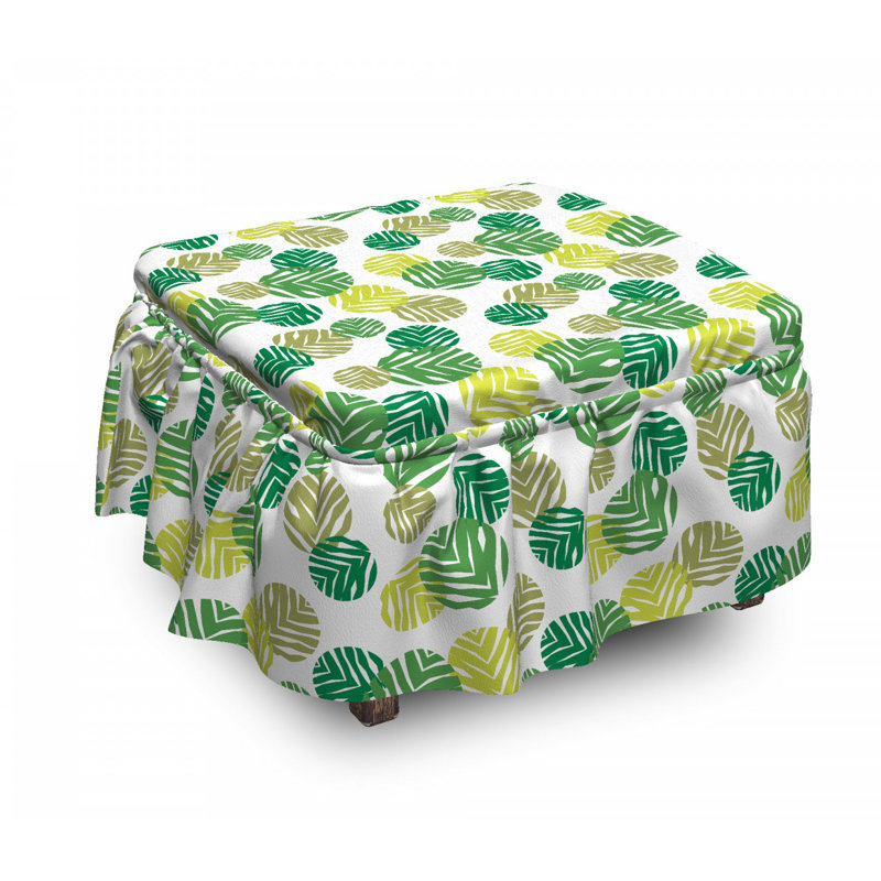 Housse pour repose-pieds tropical spring leaves