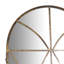 Metal Window Pane Inspired Room Wall Mirror with Arched Top