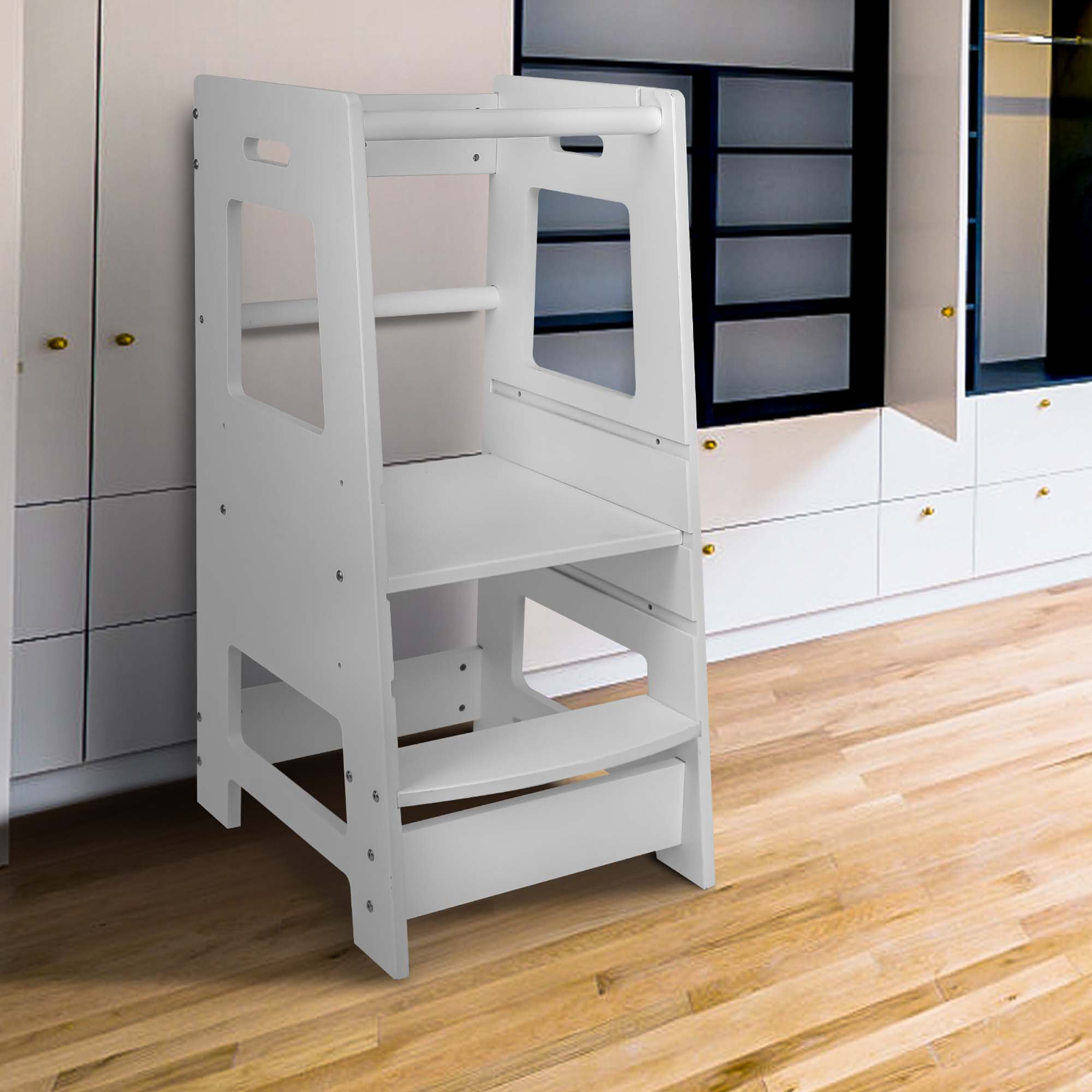 Isabelle & Max™ Alexssa Adjustable Wood Kitchen Step Stool Kid Helper