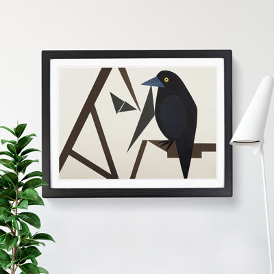 Abstract Crow Bird - Framed Print