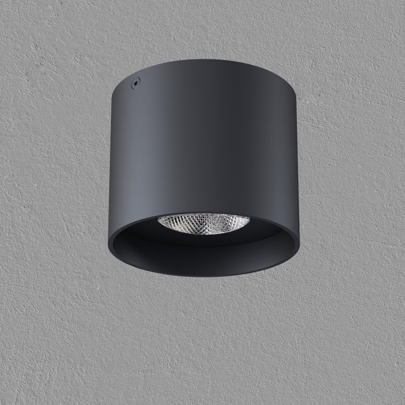 Ensemble de 2 plafonniers modernes à DEL, encastré à intensité variable pour couloir, salon, cuisine - blanc chaud 3000k, finition noire élégante, écoénergétique 14,5 W